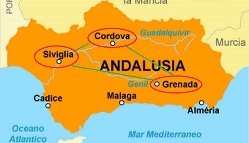 Карта андалусии испания