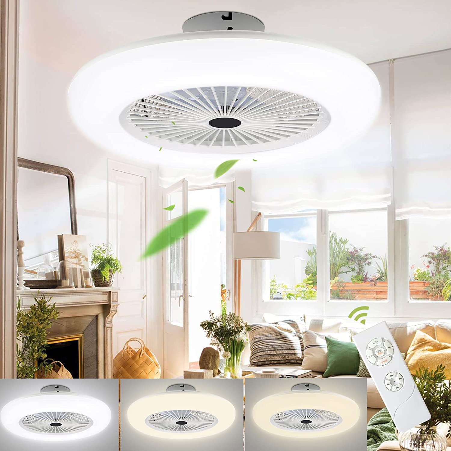 6. Ventilatore da soffitto Swanew con plafoniera 6. Ventilatore da soffitto Swanew con plafoniera